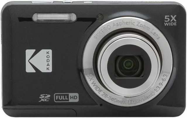 Alt view image 2 of 7 - Kodak PIXPRO Friendly Zoom FZ55 Digital Camera (Black) with 32GB Memory Card