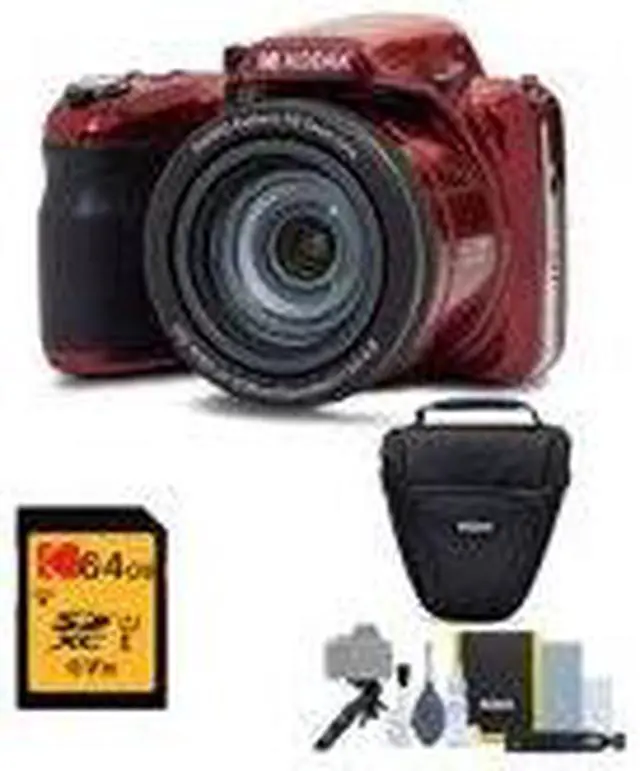 Alt view image 3 of 7 - Kodak PIXPRO AZ425 Astro Zoom 20MP Camera with 42x Zoom (Red) with Accessory kit