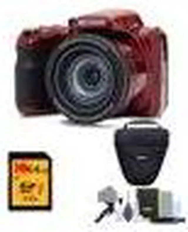 Alt view image 5 of 7 - Kodak PIXPRO AZ425 Astro Zoom 20MP Camera with 42x Zoom (Red) with Accessory kit