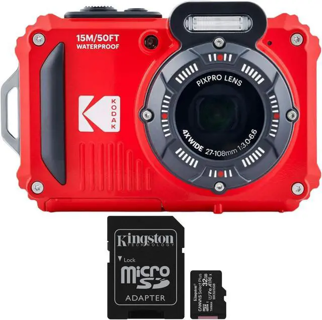 Alt view image 7 of 7 - Kodak PIXPRO WPZ2 Rugged 16MP Digital Camera with 32GB microSDHC with SD Adapter