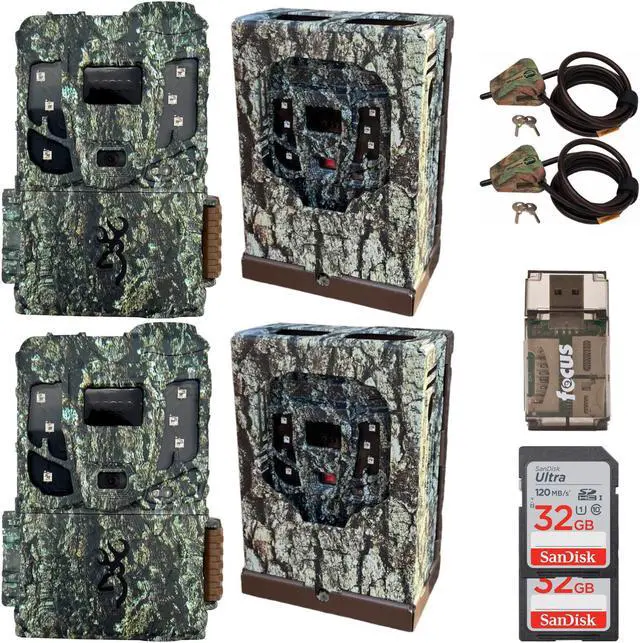 Main image of Browning 2PK Pro Scout Max HD Cell TrailCamera, Sec/Box, LockCable 32GB M/CRD,CR