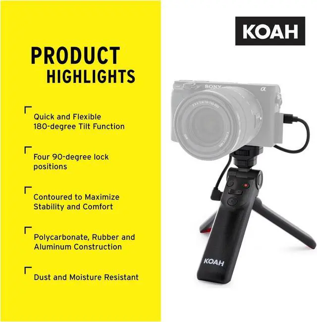 Alt view image 4 of 7 - Koah Vlogging Camera Grip and Tripod for Content Creators