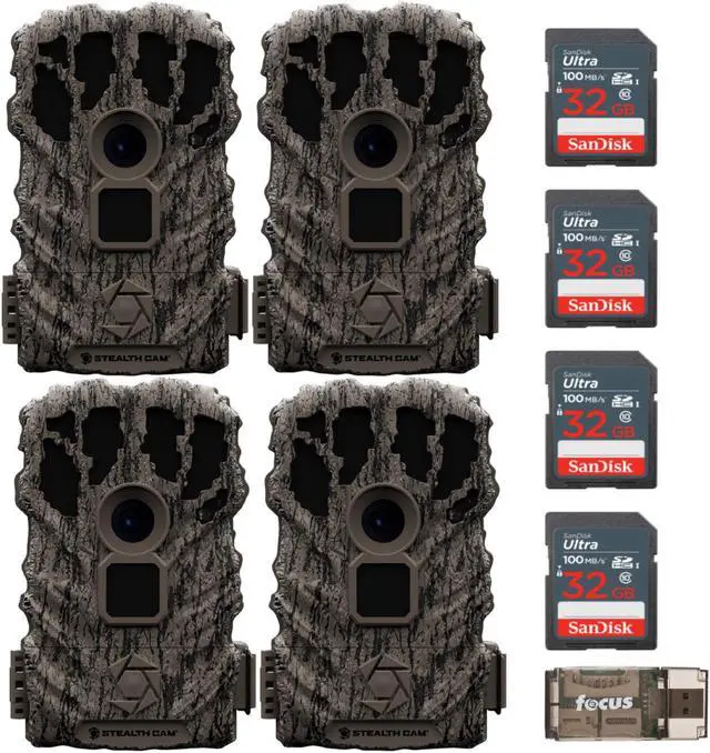 Main image of Stealth Cam Browtine 14MP Trail Camera (4-Pack) with 32GB Cards and Card Reader