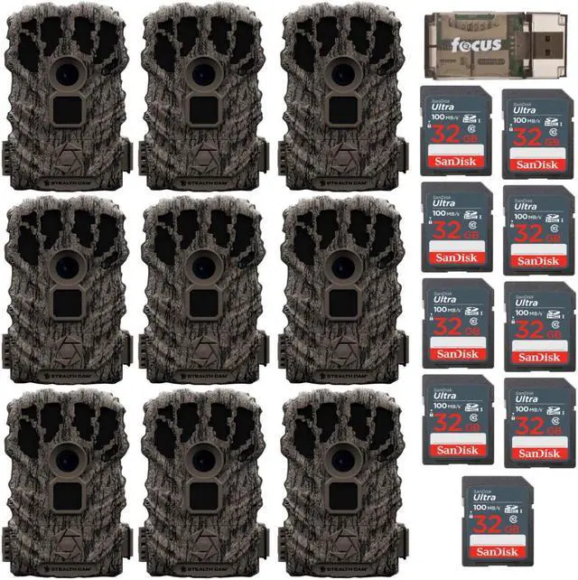 Main image of Stealth Cam Browtine 14MP Camera (3-Pack) with Memory Card (9-Pack) Bundle