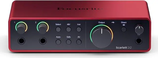 Alt view image 2 of 7 - Focusrite Scarlett 2i2 4th Gen USB Audio Interface with Headphones and Cables