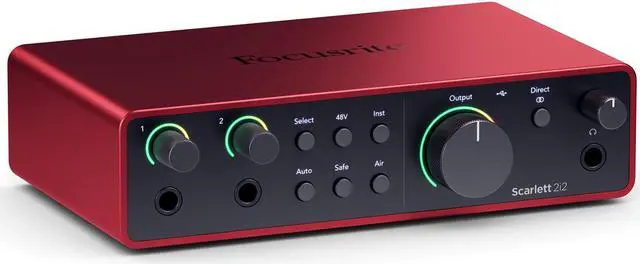 Alt view image 7 of 7 - Focusrite Scarlett 2i2 4th Gen USB Audio Interface with Headphones and Cables