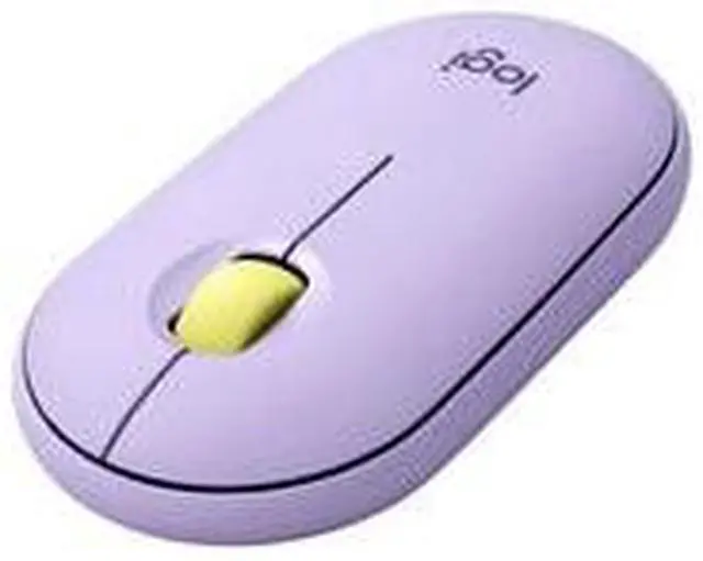 Alt view image 11 of 18 - Logitech Pebble M350 Wireless Mouse - Optical - Wireless - Bluetooth/Radio Frequency - 2.40 GHz - Lavender Lemonade - USB - 1000 dpi - Scroll Wheel - 3 Button(s)