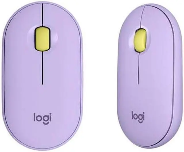 Alt view image 13 of 18 - Logitech Pebble M350 Wireless Mouse - Optical - Wireless - Bluetooth/Radio Frequency - 2.40 GHz - Lavender Lemonade - USB - 1000 dpi - Scroll Wheel - 3 Button(s)