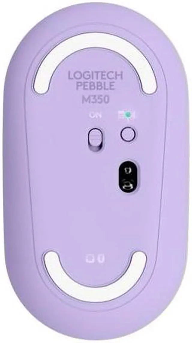Alt view image 14 of 18 - Logitech Pebble M350 Wireless Mouse - Optical - Wireless - Bluetooth/Radio Frequency - 2.40 GHz - Lavender Lemonade - USB - 1000 dpi - Scroll Wheel - 3 Button(s)