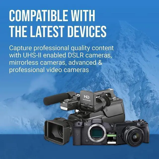 Alt view image 7 of 11 - pny 128gb x-pro 90 class 10 u3 v90 uhs-ii sdxc flash memory card - 300mb/s, class 10, u3, v90, 8k uhd, 4k uhd, full hd, uhs-ii, full size sd