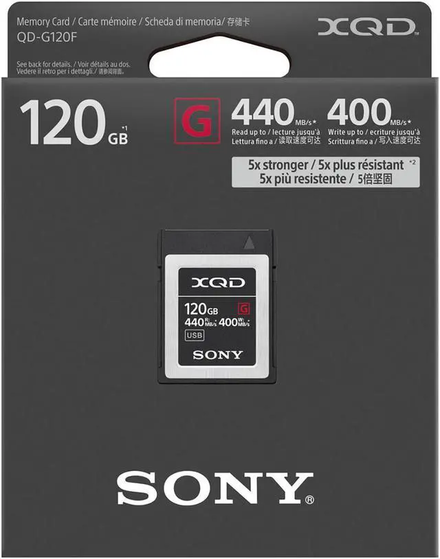 Alt view image 10 of 11 - Sony G-Series QD-G120F - Flash memory card - 120 GB - XQD