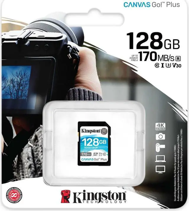 Alt view image 16 of 20 - Kingston Canvas Go! Plus 128 Gb Class 10/Uhs-I (U3) Sdxc