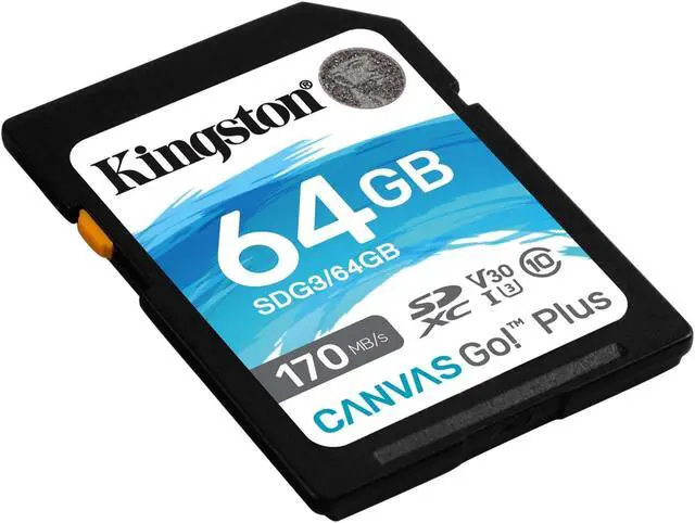 Alt view image 15 of 20 - Kingston Canvas Go! Plus 64 Gb Class 10/Uhs-I (U3) Sdxc