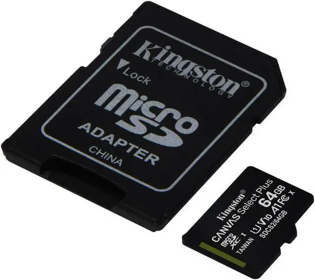 Alt view image 12 of 18 - Kingston Canvas Select Plus 64GB Micro SD Card and Adapter SDCS2/64GB-2P1A