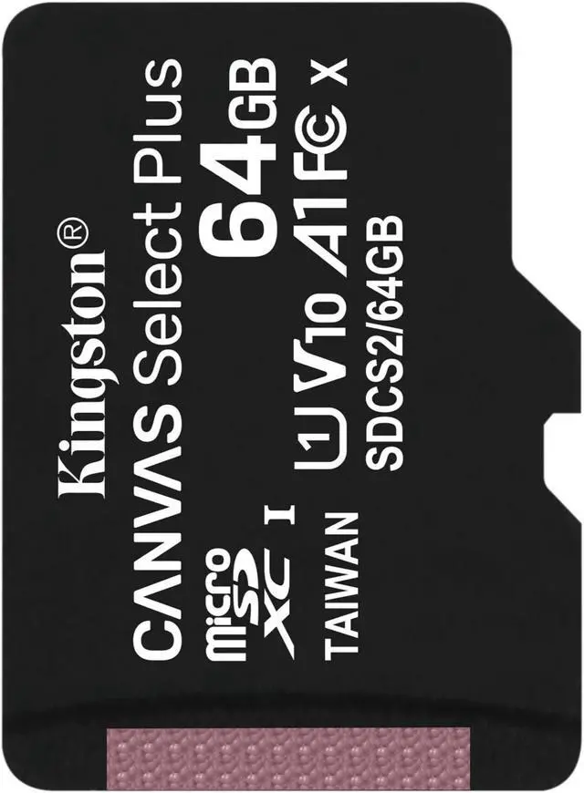 Alt view image 13 of 18 - Kingston Canvas Select Plus 64GB Micro SD Card and Adapter SDCS2/64GB-2P1A