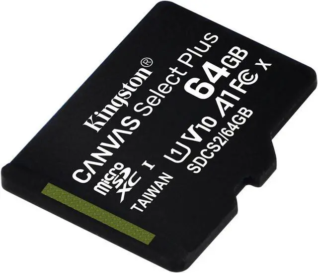 Alt view image 14 of 18 - Kingston Canvas Select Plus 64GB Micro SD Card and Adapter SDCS2/64GB-2P1A