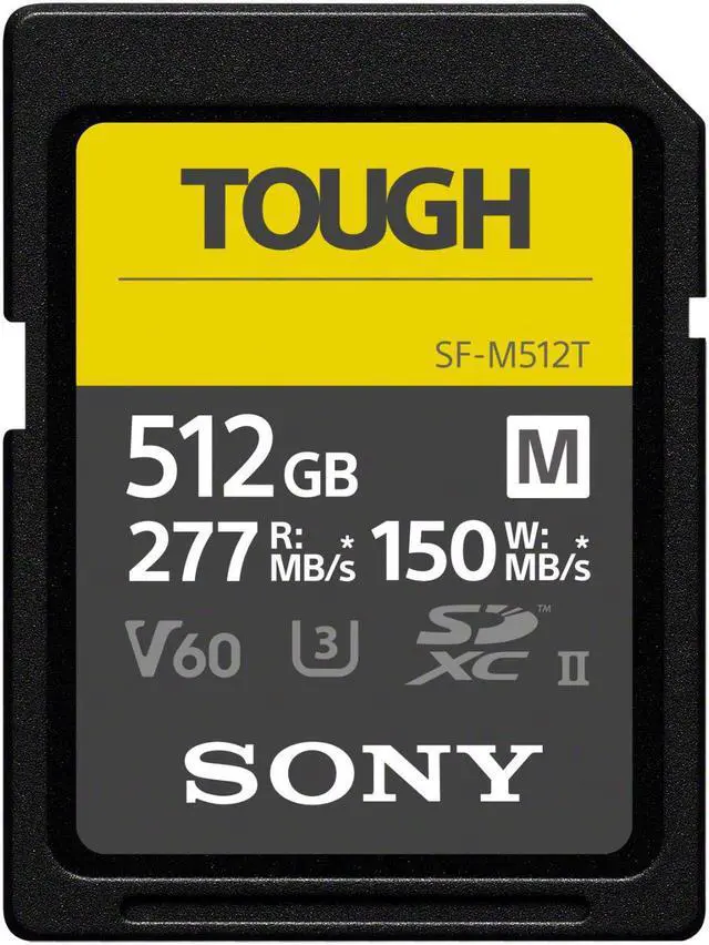 Alt view image 2 of 3 - Sony 512GB SF-M Tough Series UHS-II SDXC Memory Card