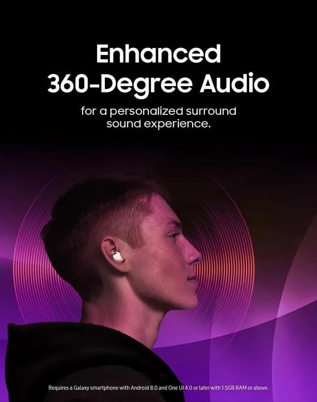 Alt view image 20 of 20 - Samsung Galaxy Buds2 Pro True Wireless Earbud Headphones  White SM-R510NZWAXAR