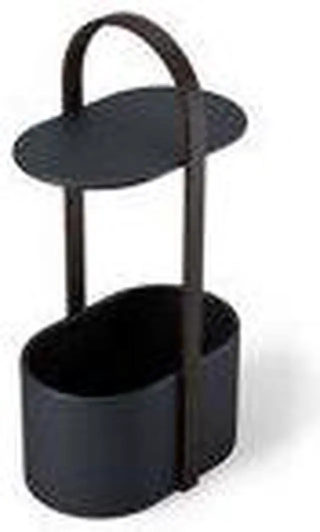 Alt view image 8 of 8 - Umbra Bellwood Side Table with Storage and Cable Management, Black/Walnut