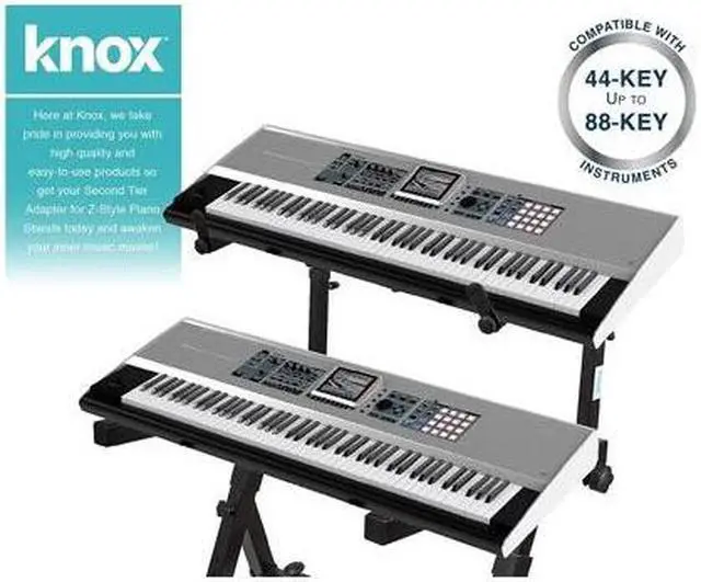 Alt view image 7 of 7 - Knox Gear Z-Style Two Tier Electronic Keyboard Piano Stand (Version 2)