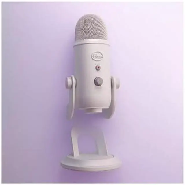 Alt view image 7 of 7 - Blue Microphones Yeti USB Microphone (White Mist) with Knox Gear Pop Filter