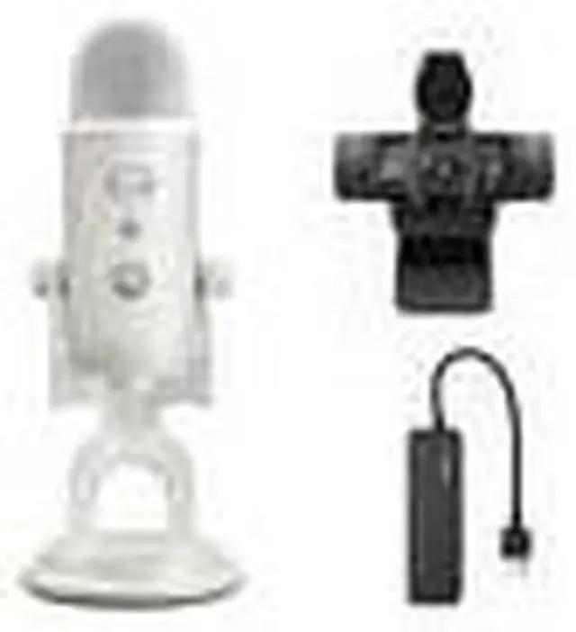 Alt view image 5 of 7 - Blue Microphone Yeti USB Microphone (White Mist) with Webcam and 4-Port USB Hub