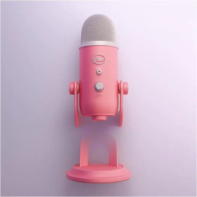 Alt view image 6 of 7 - Blue Microphone Yeti USB Microphone (Pink Dawn) with Webcam and 4-Port USB Hub