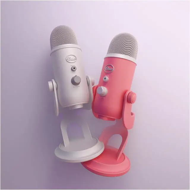 Alt view image 7 of 7 - Blue Microphone Yeti USB Microphone (Pink Dawn) with Webcam and 4-Port USB Hub