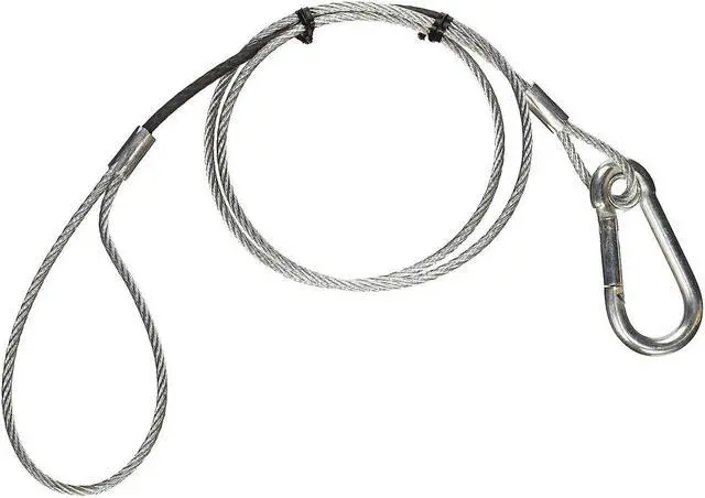 Alt view image 12 of 15 - Steel Light Fixture Safety Cable With Latch 30 In