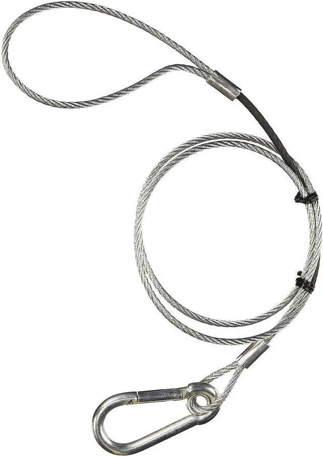 Alt view image 13 of 15 - Steel Light Fixture Safety Cable With Latch 30 In