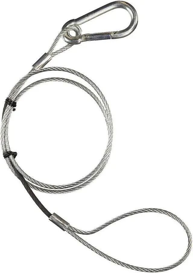 Alt view image 14 of 15 - Steel Light Fixture Safety Cable With Latch 30 In