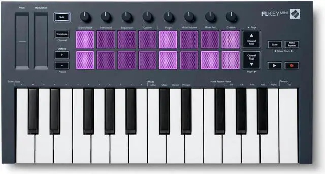 Alt view image 14 of 19 - Novation FLkey Mini USB MIDI Keyboard Controller for FL Studio (25-Mini Keys)