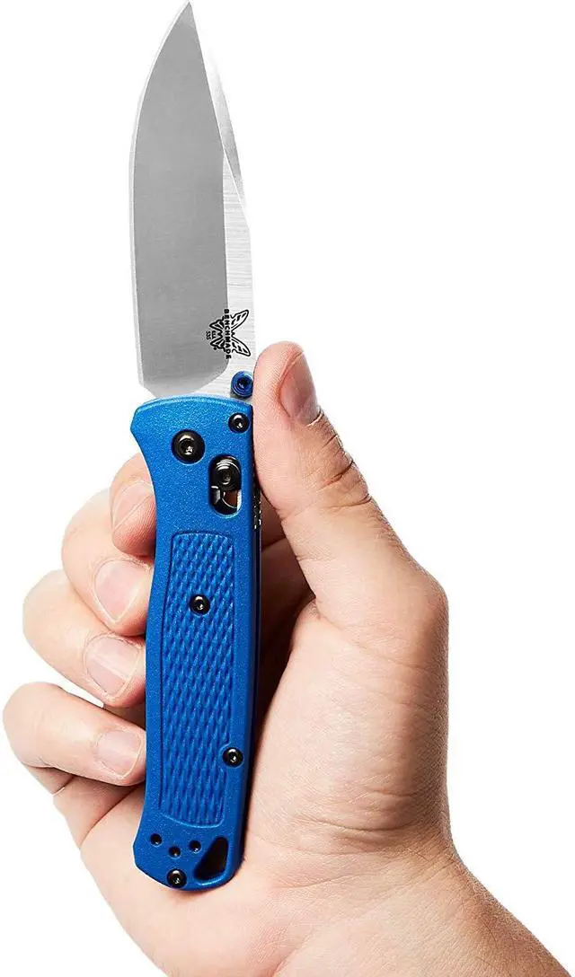 Alt view image 6 of 9 - Benchmade 535 Bugout Plain Drop-Point Blade Blue