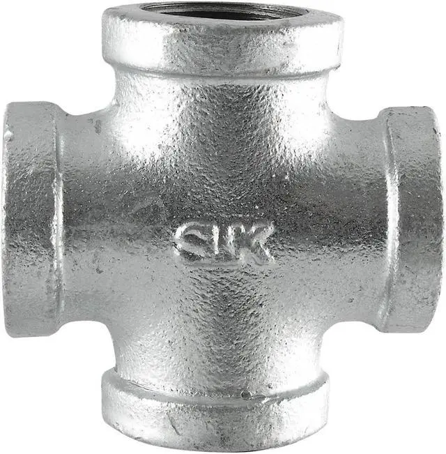 Main image of LDR Industries 311CR-114 1-1/4-Inch Galvanized Zinc Coated Cross Malleable Pipe