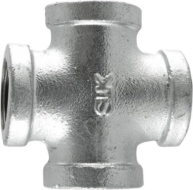 Alt view image 3 of 6 - LDR Industries 311CR-114 1-1/4-Inch Galvanized Zinc Coated Cross Malleable Pipe