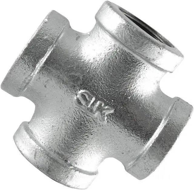 Alt view image 5 of 6 - LDR Industries 311CR-114 1-1/4-Inch Galvanized Zinc Coated Cross Malleable Pipe