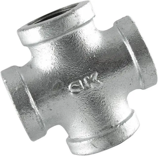 Alt view image 6 of 6 - LDR Industries 311CR-114 1-1/4-Inch Galvanized Zinc Coated Cross Malleable Pipe
