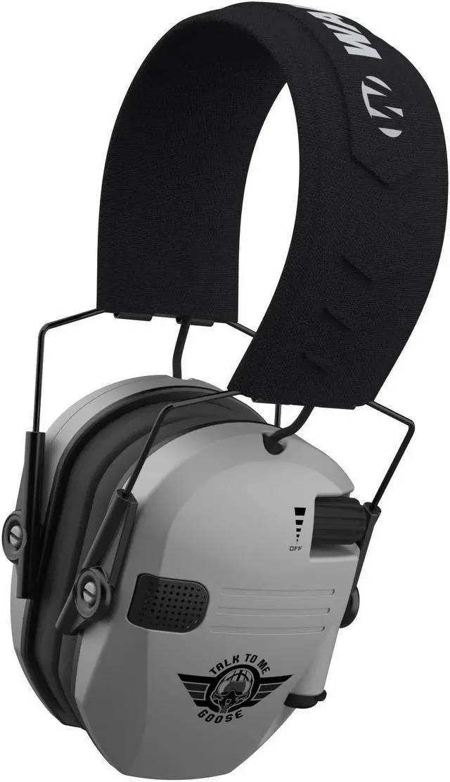 Alt view image 2 of 6 - Walkers Razor Slim Electric Earmuffs with Speakers (Talk To Me Goose Gray)