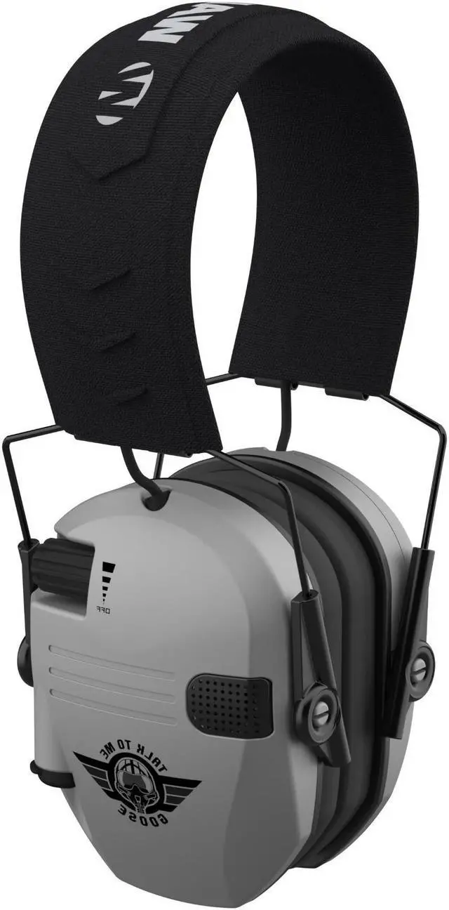 Alt view image 6 of 6 - Walkers Razor Slim Electric Earmuffs with Speakers (Talk To Me Goose Gray)