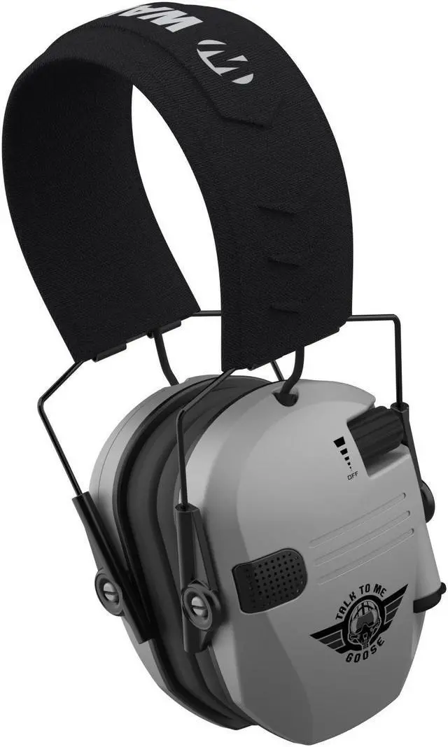Alt view image 3 of 6 - Walkers Razor Slim Electric Earmuffs with Speakers (Talk To Me Goose Gray)