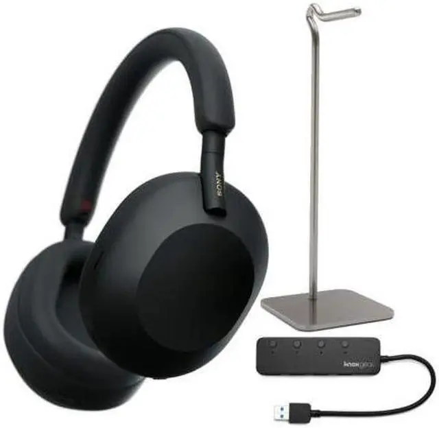 Main image of Sony WH-1000XM5 Wireless Noise Canceling Over-Ear Headphones (Black) Bundle