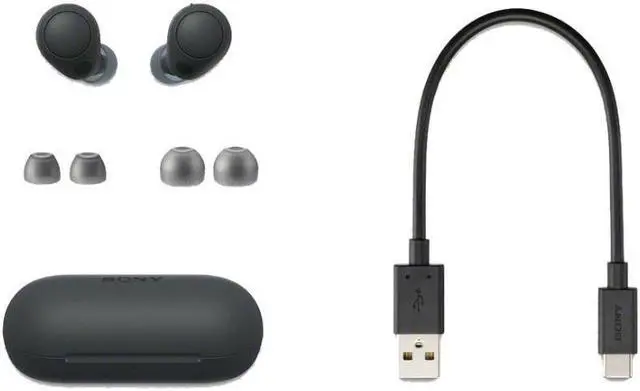 Alt view image 11 of 15 - Sony Black Truly Wireless Noise Canceling In-Ear Headphones - WFC700N/B