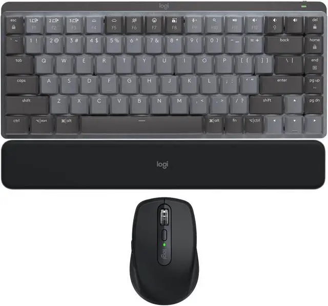 Main image of Logitech MX Mechanical Mini Tactile Keyboard - Graphite w/Mouse & Palm Rest