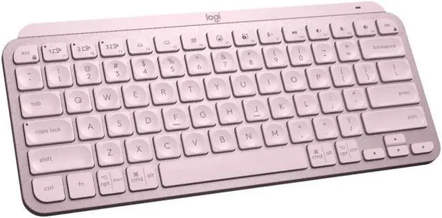 Alt view image 7 of 7 - Logitech MX Keys Mini Minimalist Wireless Illuminated Keyboard (Rose) Bundle
