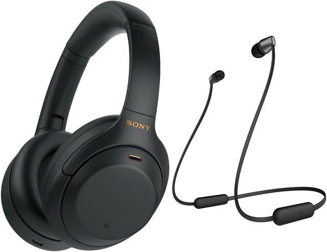 Sony WH-1000XM4 Wireless Noise Canceling Over-Ear Headphones (Black) Bundle  