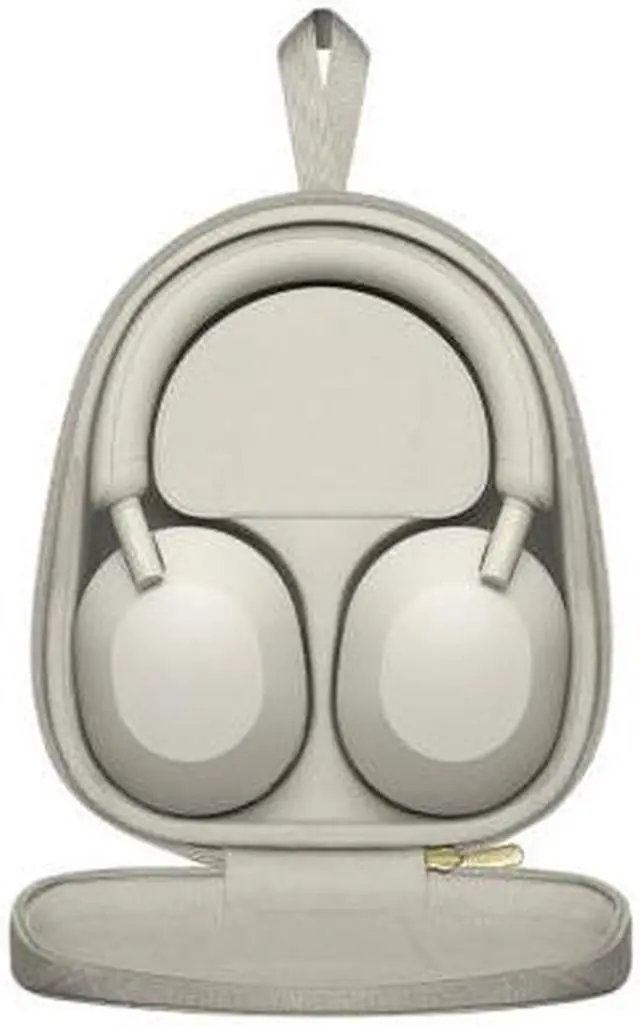 Alt view image 7 of 7 - Sony WH-1000XM5 Wireless Noise Canceling Over-Ear Headphones (Silver) Bundle