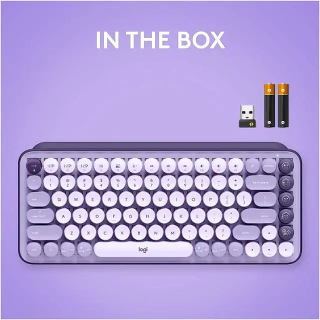 Alt view image 14 of 16 - Logitech POP Keys Wireless Mechanical Tenkeyless Keyboard Cosmos 920011233
