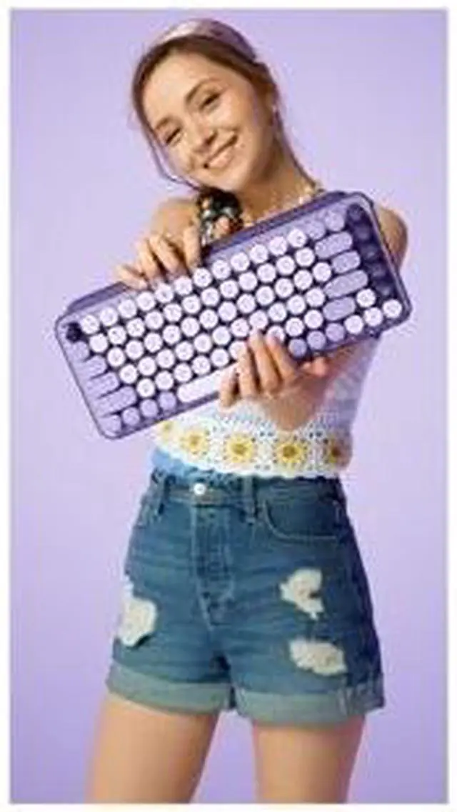 Alt view image 16 of 16 - Logitech POP Keys Wireless Mechanical Tenkeyless Keyboard Cosmos 920011233