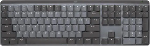 Alt view image 2 of 7 - Logitech MX Mechanical Wireless Keyboard (Clicky/Graphite) w/Palm Rest & USB Hub