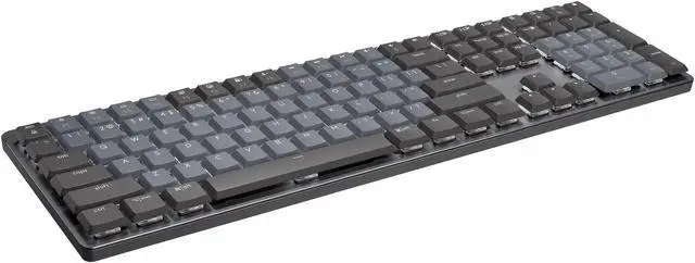 Alt view image 6 of 7 - Logitech MX Mechanical Wireless Keyboard (Clicky/Graphite) w/Palm Rest & USB Hub